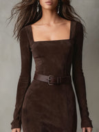 Ainsley | Leather Maxi Dress
