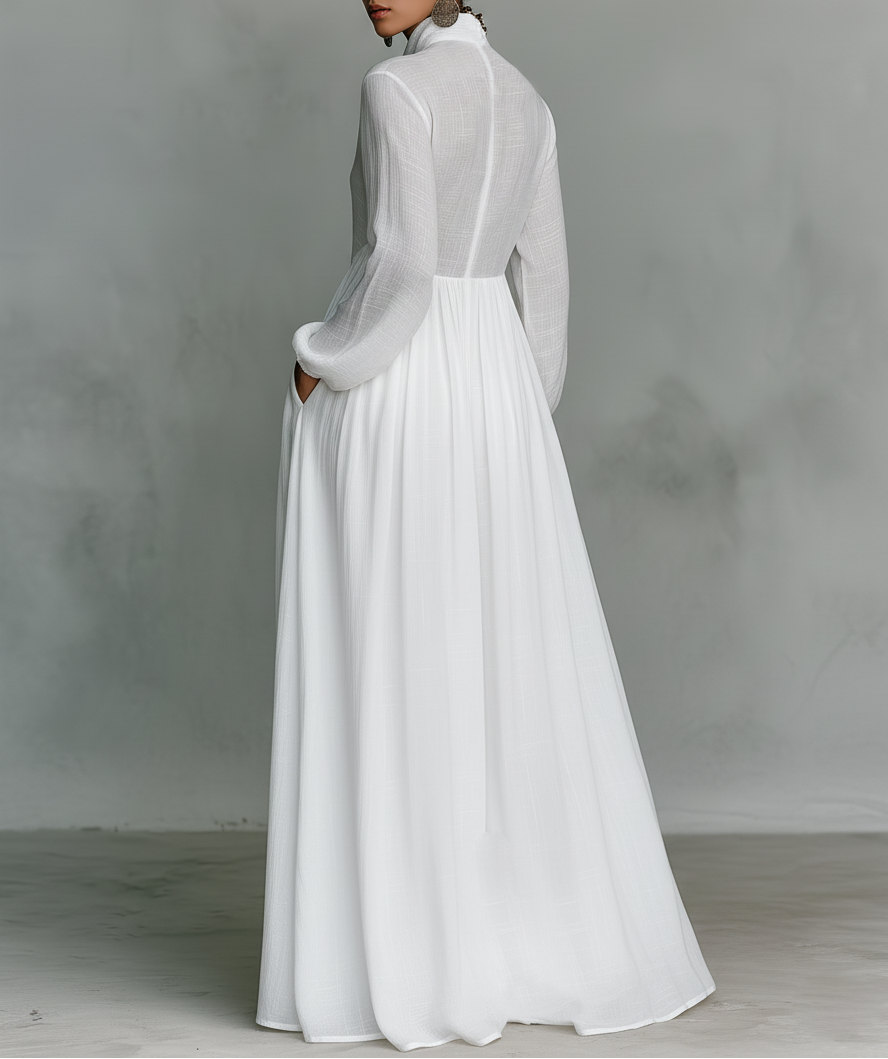 Alisa | Minimalist linen maxi dres
