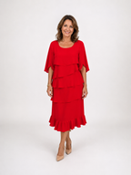 Anna | Elegant Ruffle Midi Dress