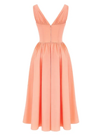 Ariana - V Neck Corset Flare Midi Dress