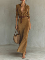 Aurelia | Belted Suede Dress