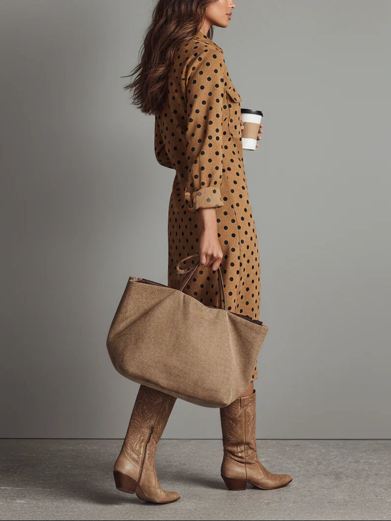Claudia | Polka Dot Midi Dress