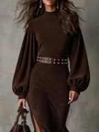 Harriet | Vintage Lantern-Sleeve Midi Dress