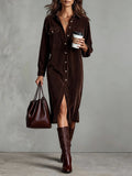 Isabel | Classic Corduroy Midi Dress