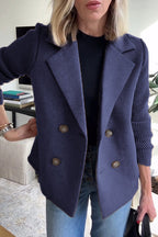Olivia – Double-Breasted Knit Blazer