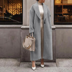 Women's Belted Long Wool Coat – Philippa