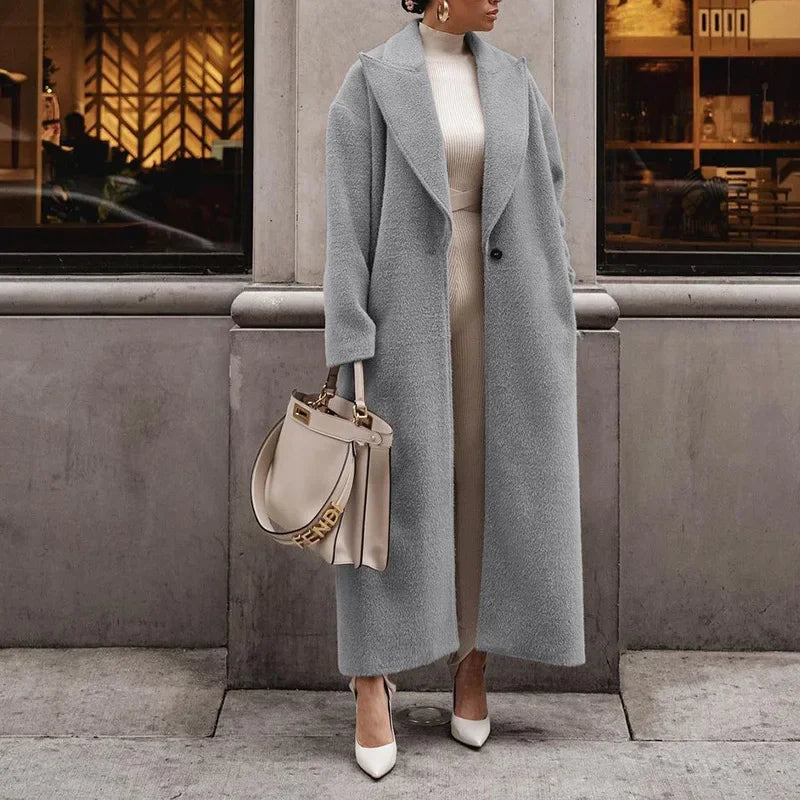Women's Belted Long Wool Coat – Philippa