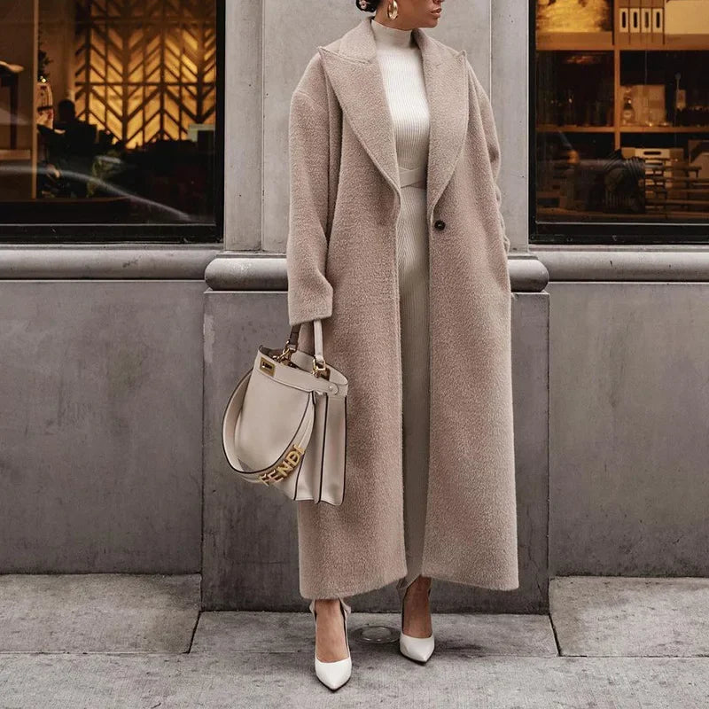 Women's Belted Long Wool Coat – Philippa