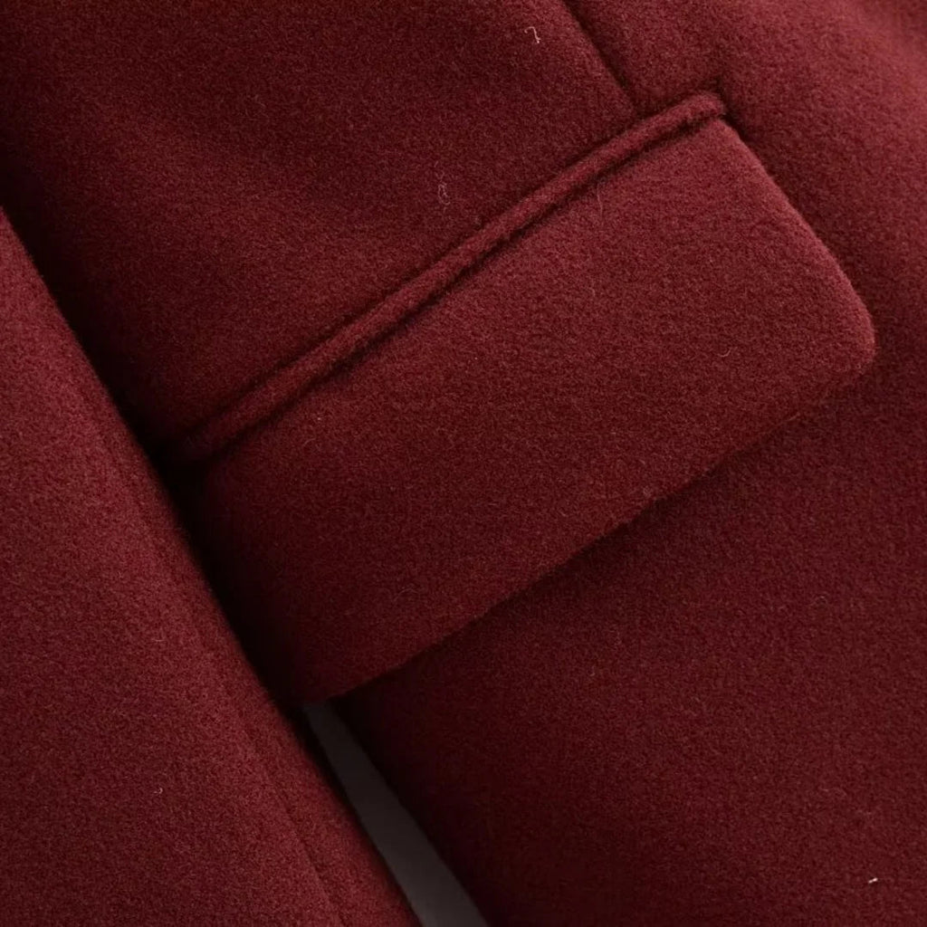 Women's Burgundy Wool Trench Coat – Beatrix