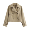 Women's Cropped Double Breasted Trench – Verity