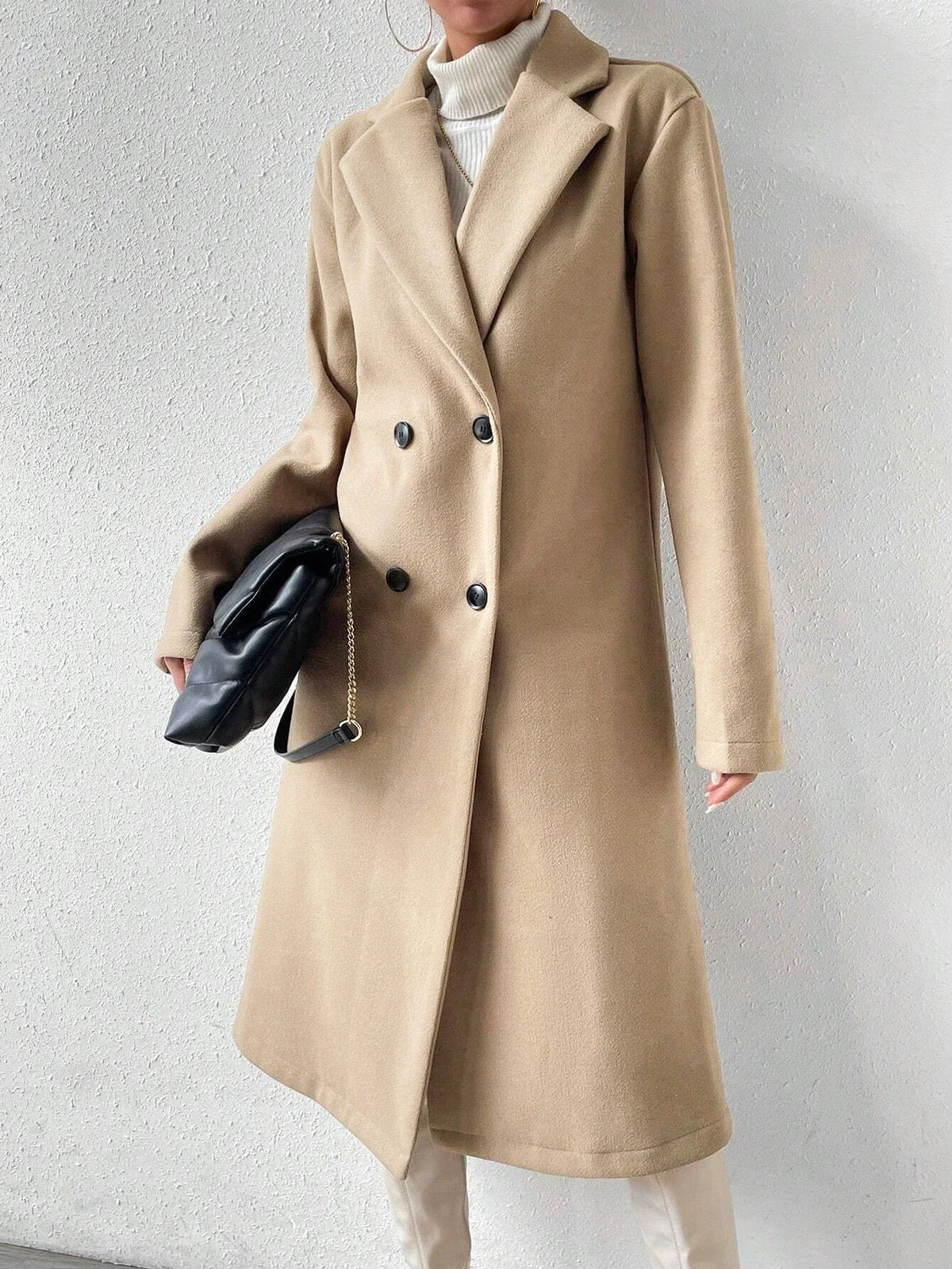 Women's Double Button Lapel Coat – Sybilla