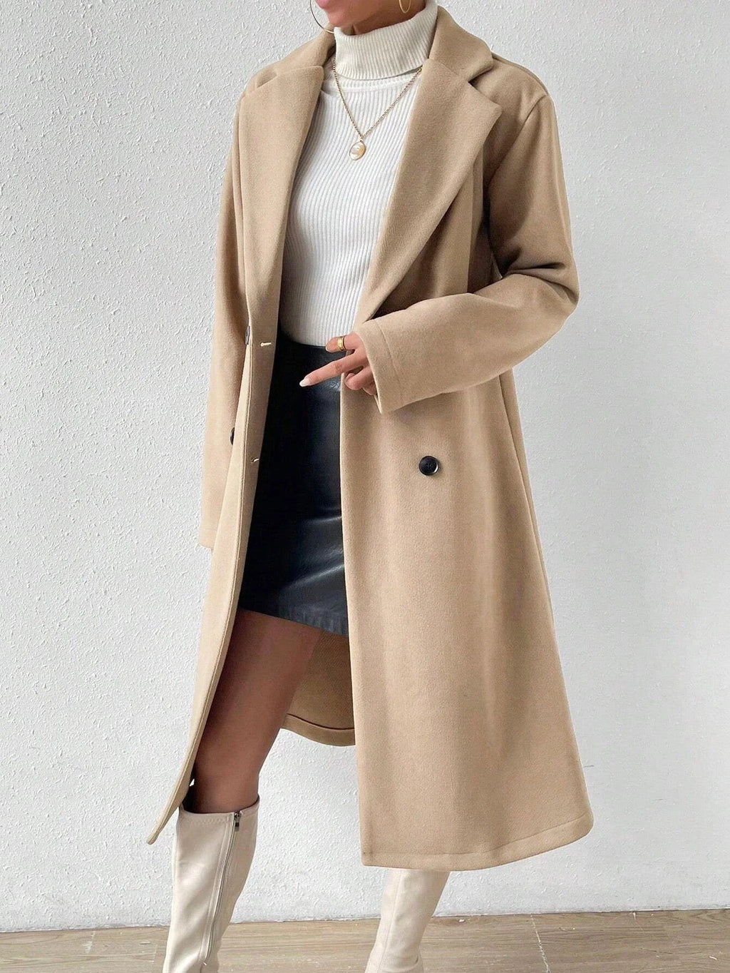 Women's Double Button Lapel Coat – Sybilla