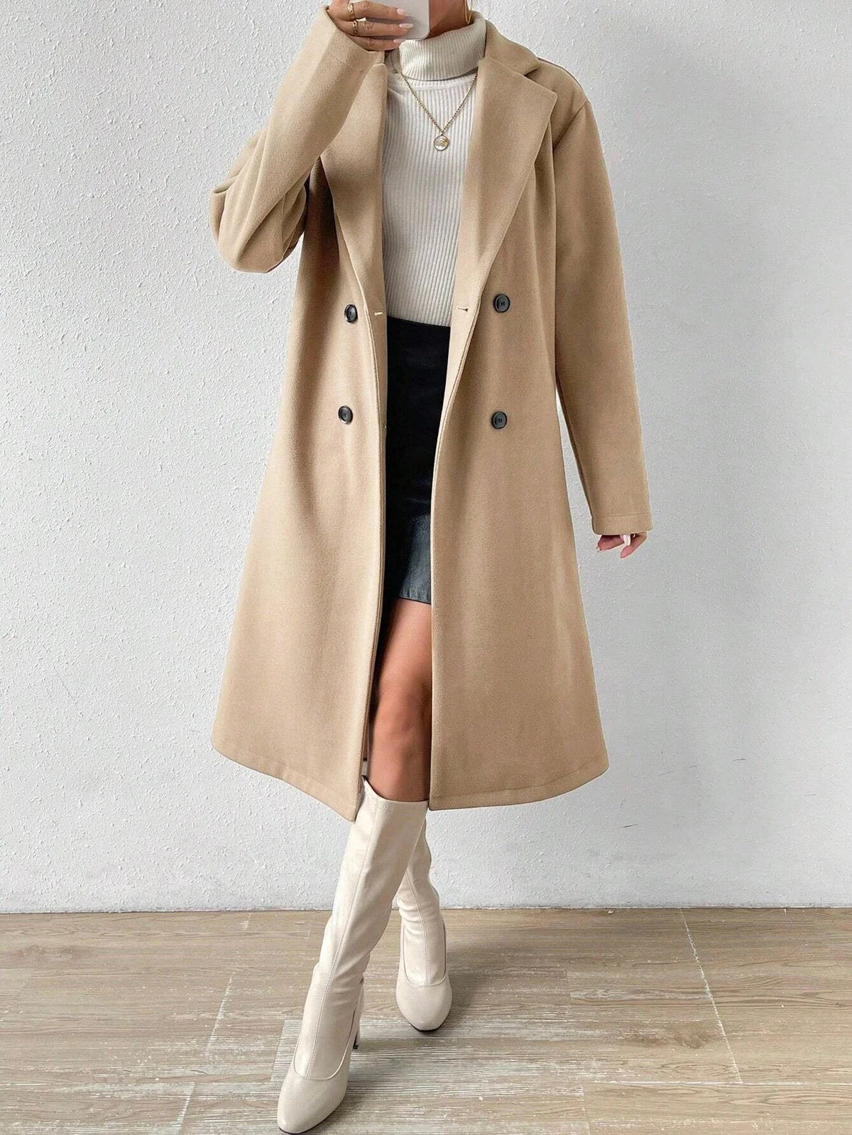 Women's Double Button Lapel Coat – Sybilla