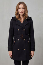 Women's Hooded Trench Coat, Custom Tailored Fit – Kaia