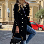 Women's Long Double Breasted Wool Coat – Harriet