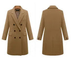 Women's Long Double Breasted Wool Coat – Harriet