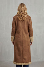 Women's Long Winter Coat with Shearling Lining – Rowan