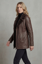 Women's Luxurious Shearling-Lined Leather Jacket – Wynne