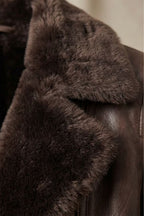 Women's Luxurious Shearling-Lined Leather Jacket – Wynne