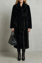Women's Oversized Faux Fur Long Coat – Willow