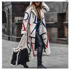 Women's Printed Wool Blend Long Coat – Constance