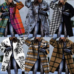 Women's Printed Wool Blend Long Coat – Constance