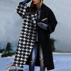 Women's Printed Wool Blend Long Coat – Constance