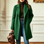 Women's Retro Wool Blend Trench Coat – Clemence