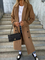 Women's Split Hem Wool Coat – Matilda
