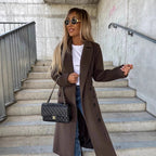 Women's Split Hem Wool Coat – Matilda