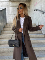 Women's Split Hem Wool Coat – Matilda