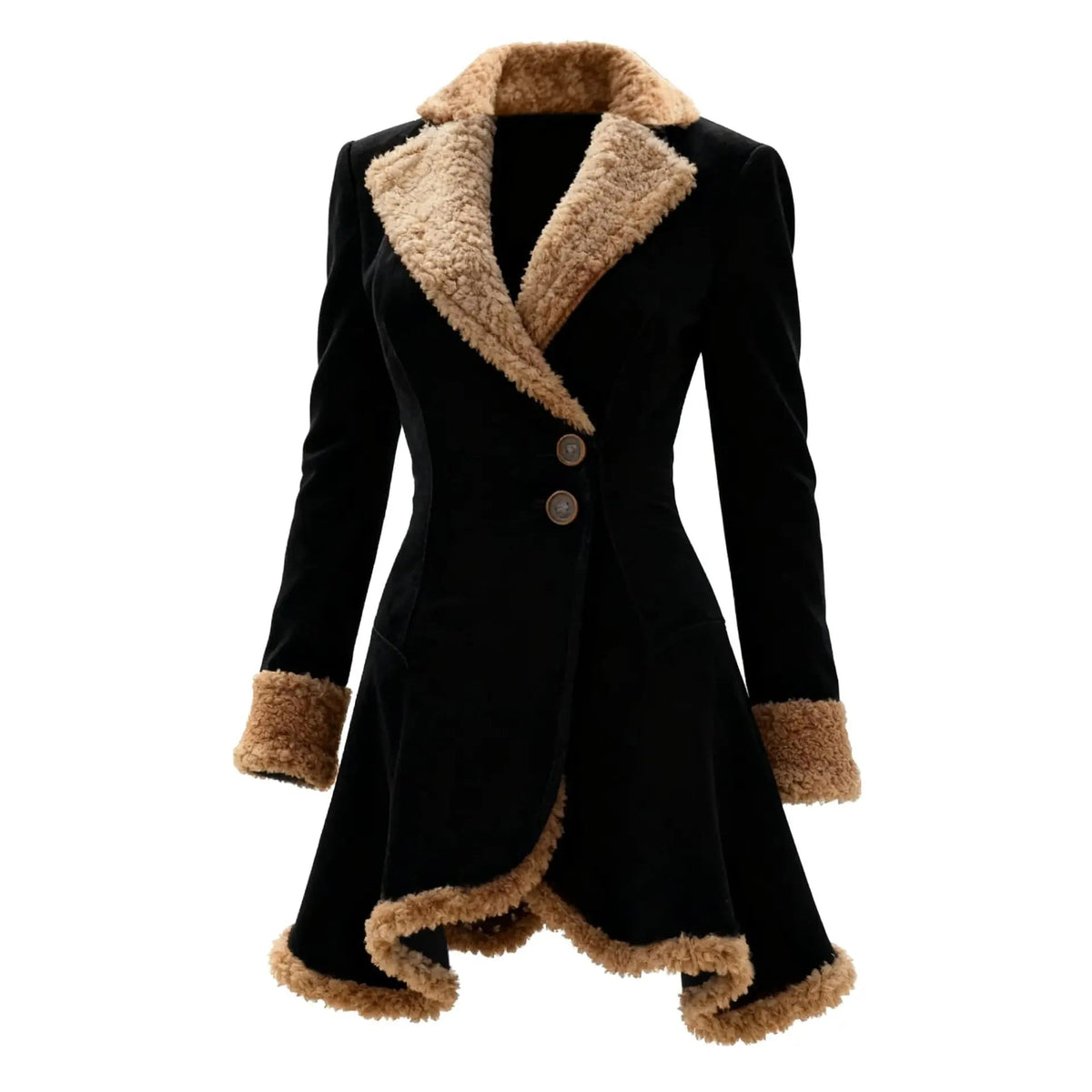 Women's Suede Jacket with Fur Collar – Georgiana