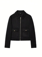 Women's Vintage Stand Collar Wool Coat – Rowena
