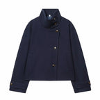 Women's Vintage Stand Collar Wool Coat – Rowena