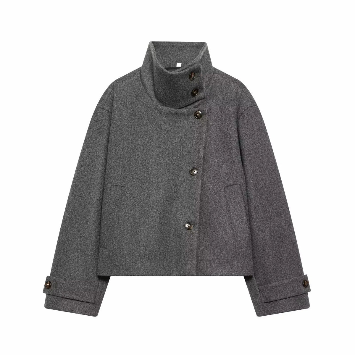 Women's Vintage Stand Collar Wool Coat – Rowena