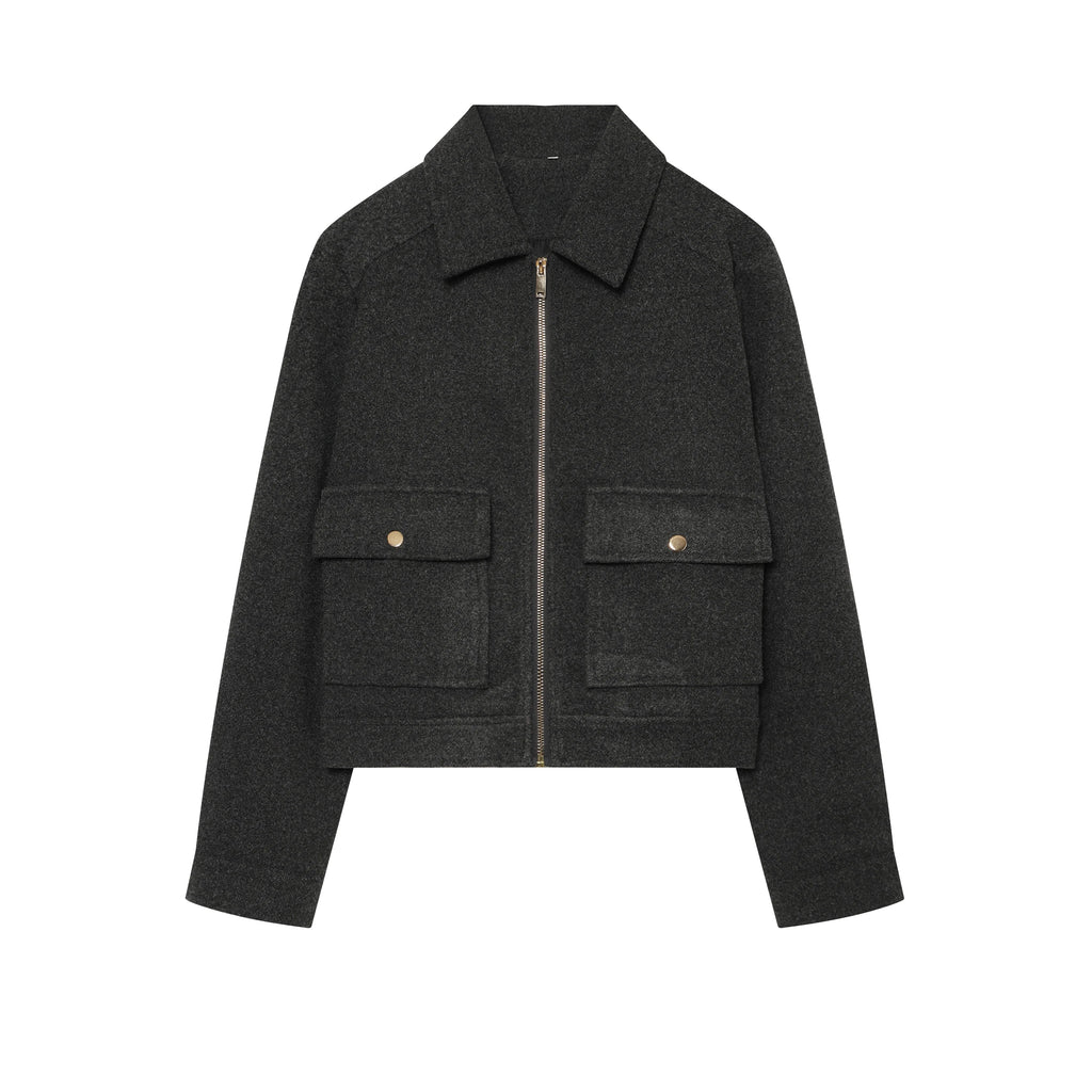 Women's Vintage Stand Collar Wool Coat – Rowena