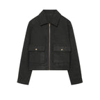 Women's Vintage Stand Collar Wool Coat – Rowena