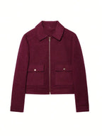 Women's Vintage Stand Collar Wool Coat – Rowena