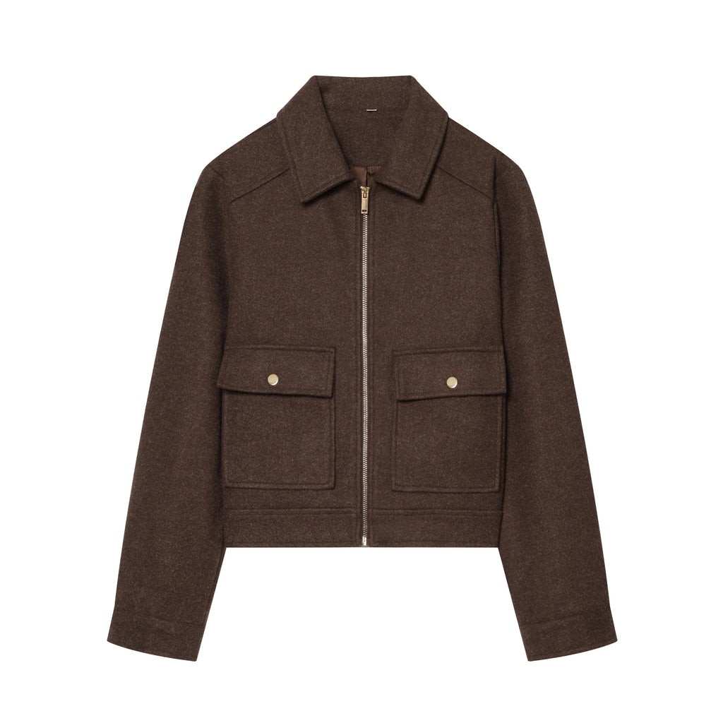 Women's Vintage Stand Collar Wool Coat – Rowena