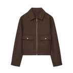 Women's Vintage Stand Collar Wool Coat – Rowena
