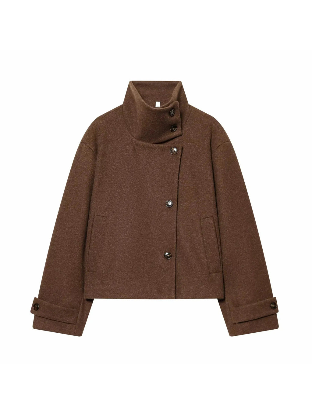 Women's Vintage Stand Collar Wool Coat – Rowena