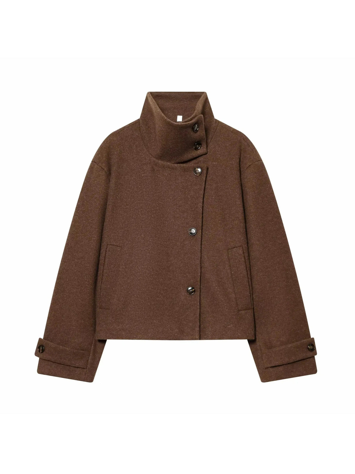 Women's Vintage Stand Collar Wool Coat – Rowena