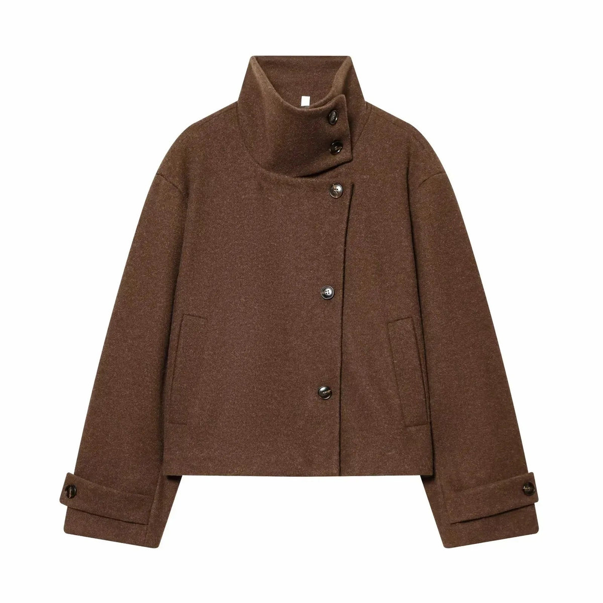 Women's Vintage Stand Collar Wool Coat – Rowena