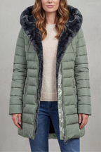 Women's Winter Parka Coat with Faux Fur Lining – Ophelia
