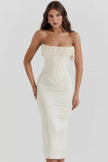 Zahra - Stunning Satin Midi Dress