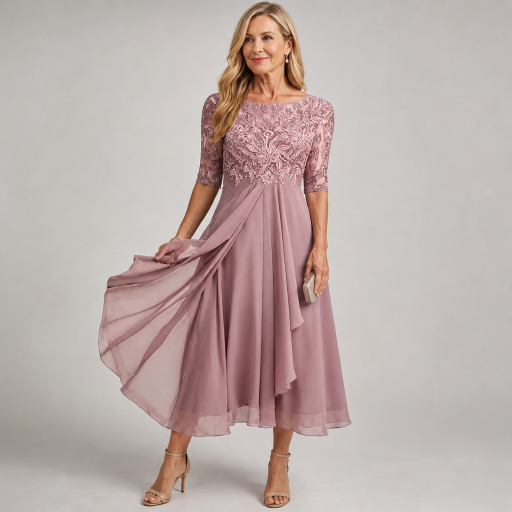 Zaria Lace Midi Dress Effortless Elegance