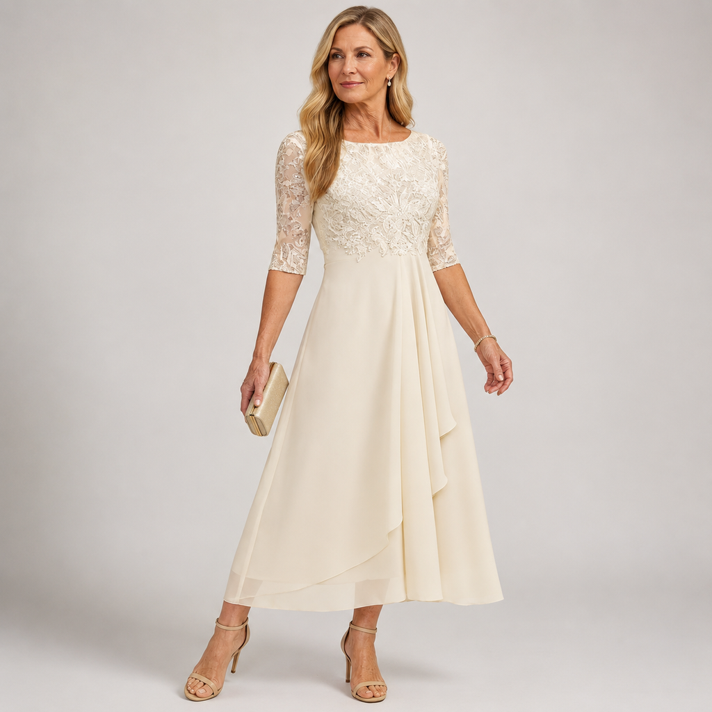 Zaria Lace Midi Dress Effortless Elegance