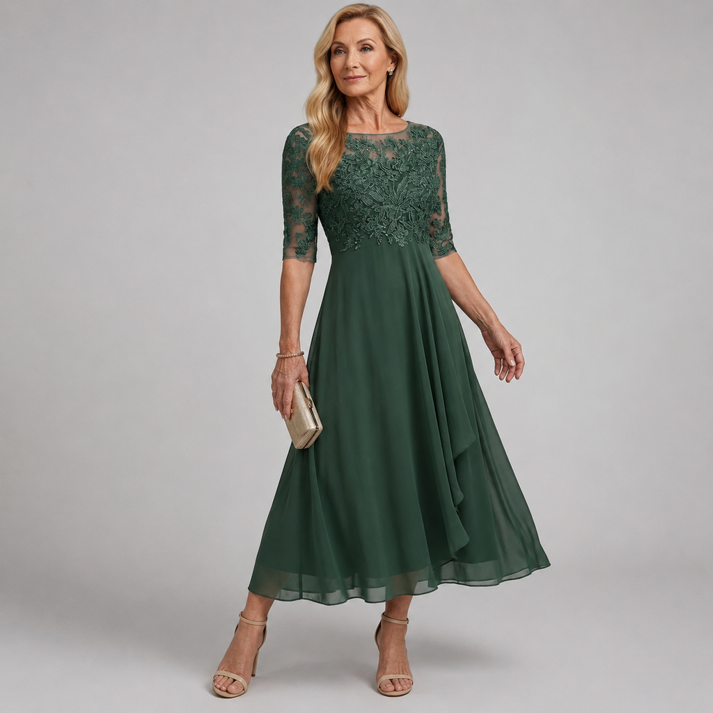 Zaria Lace Midi Dress Effortless Elegance